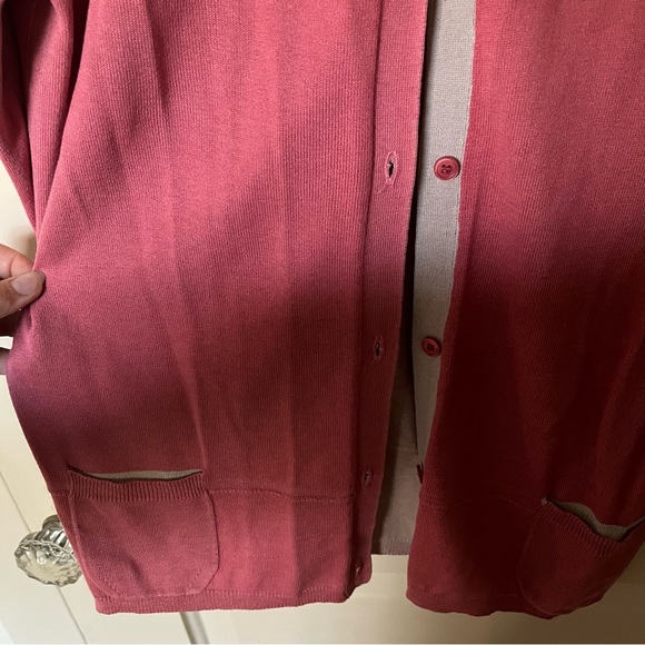 MaxMara contrast cardigan sweater silk blend - Picture 3 of 6